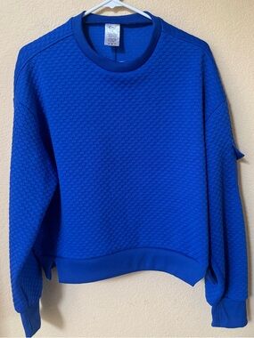 CALI Sport Royal Blue Quilted Women's Sweater NWT Size Medium